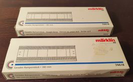 MÄRKLIN: 2 X GERADE RAMPENSTÜCKE FÜR C-GLEISE 74618 OVP