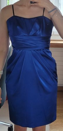 Königsblaues Abendkleid mit Taschen, Grösse S/M