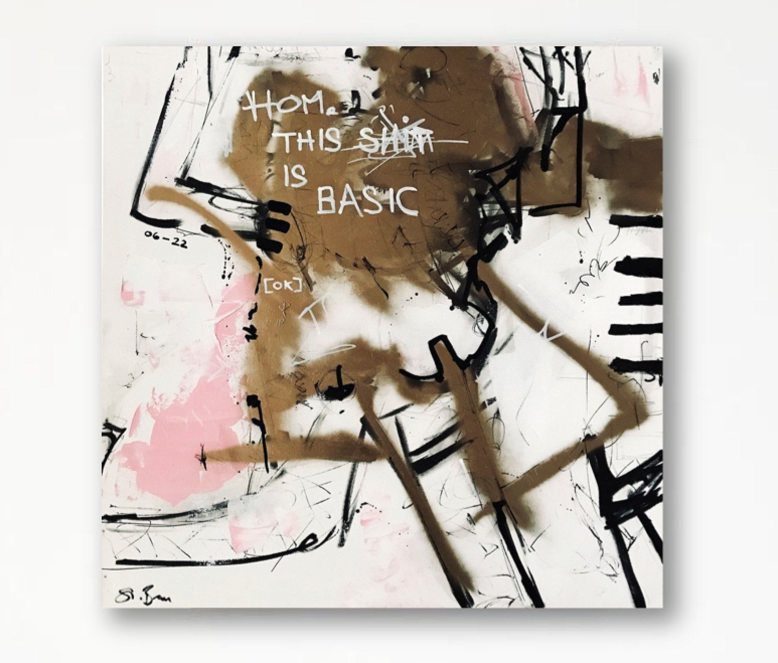 Poster & Bilder: Basic Shit - Pop Art Kunst - Abstrakt Modern Gold Rosa Urban – Neu (gemäss Beschreibung) aus St. Niklausen LU von Stefan_Bammert_Art 1