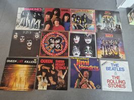 12 Schallplatten Queen Beatles Ramones usw