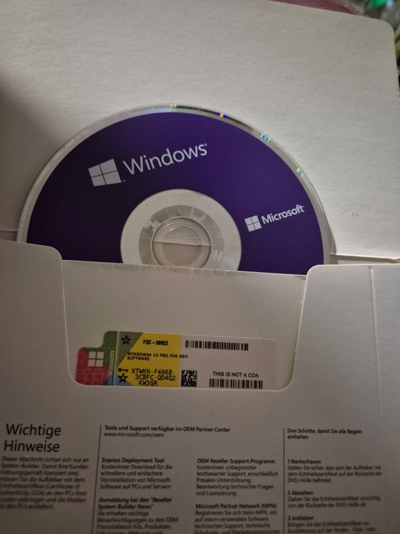 Windows 10 Programm mit DVD und Lizenz (Gebraucht) in Roggwil BE für ...