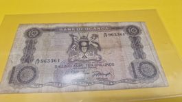 Uganda 10 Schilling Banknote Sammlerstück rar 1966