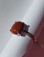 Ring mit Glimmerstein Gr. 19 *NEU*