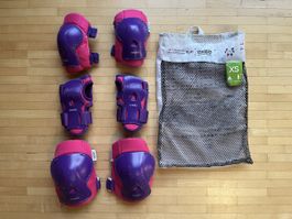Oxelo Protektoren Set Kinder Grösse XS violett pink
