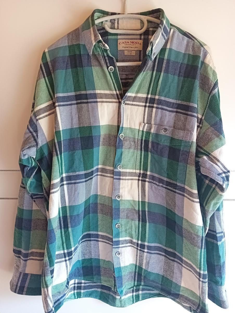 Camicie: Flanellhemd Langarm kariert Grösse L – Usato da Salez venduto da Robe12