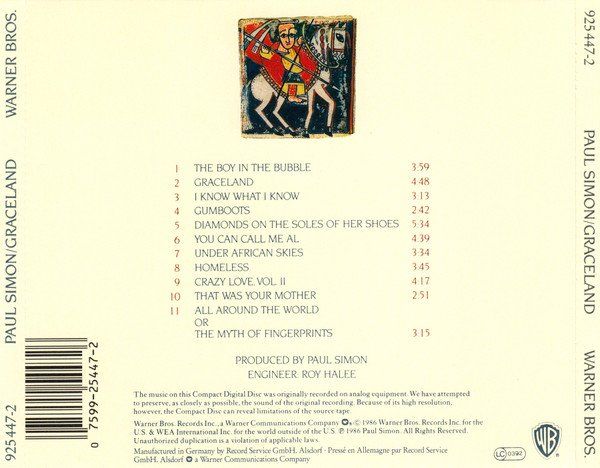 CD: CD Paul Simon - Graceland (1986) – Usato da Möriken AG venduto da mineralia 1