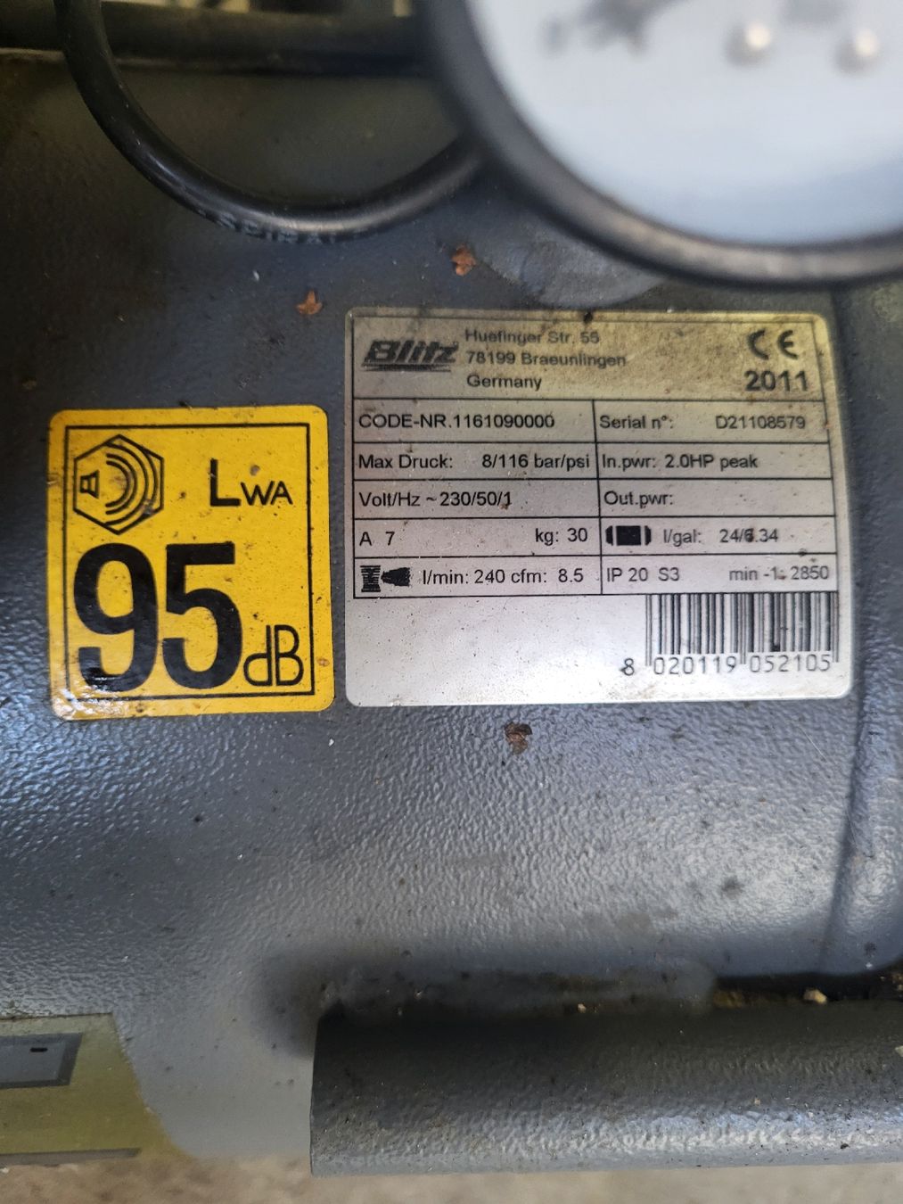 Compressori: Kompressor Blitz HP 2.0 Peak 24L 230V gebraucht – Usato da Riniken venduto da Melanie910 4