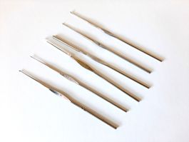 6 Häkelnadeln 0,7-1,5 für sehr feine Garne Vintage Häkli Set