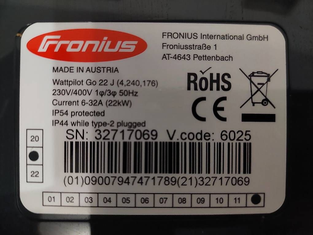 Fronius Caricabatterie: Fronius Wattpilot  Go 22J – Usato da Kottwil venduto da Mmvzphs 1