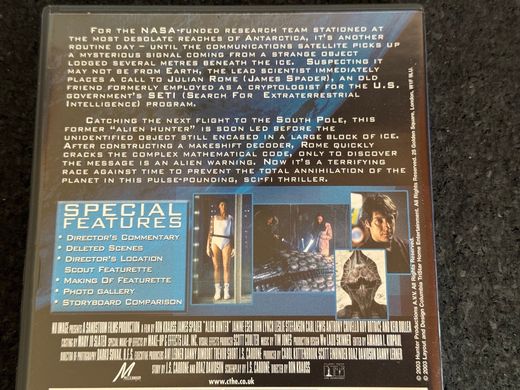 Tutti i DVDs: Alien Hunter DVD EN/IT/SP "There is something out there" – Usato da Fribourg venduto da tschjoly 2