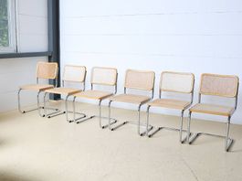 Freischwinger-Stühle 6er im Stile von Marcel Breuer
