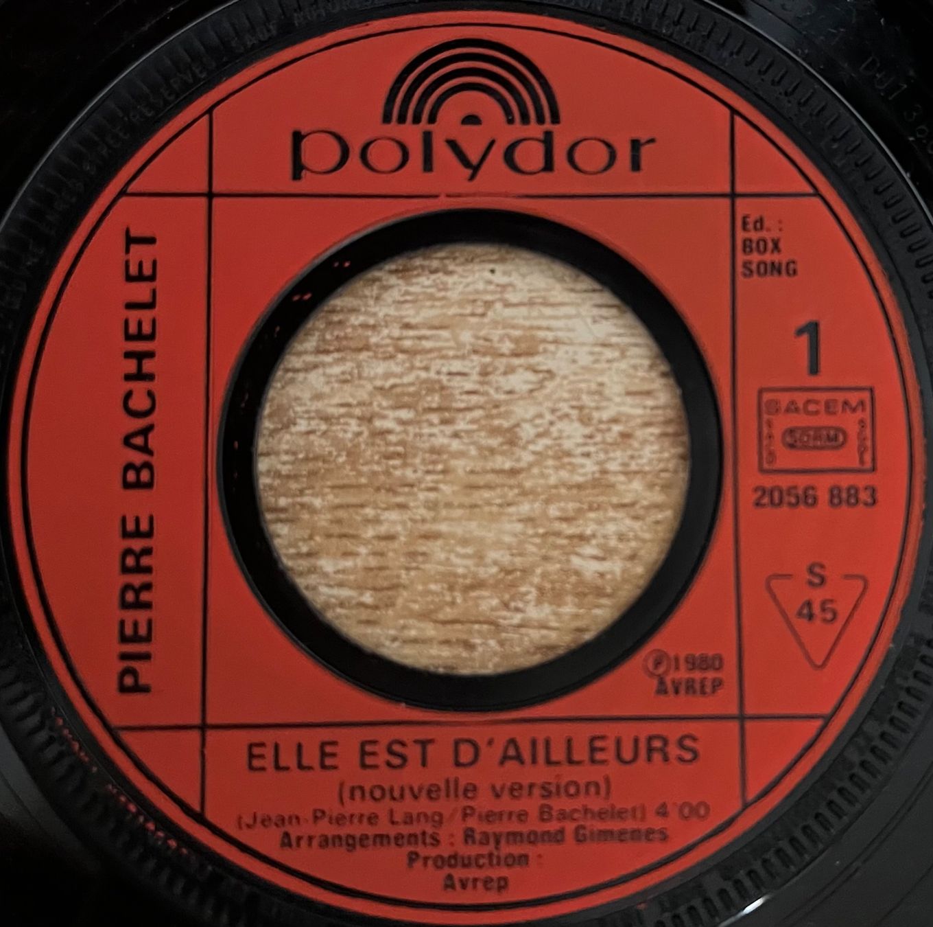 Dischi in vinile: PIERRE BACHELET - ELLE EST D'AILLEURS – Usato da Bussigny venduto da vinyl-pas-cher 2