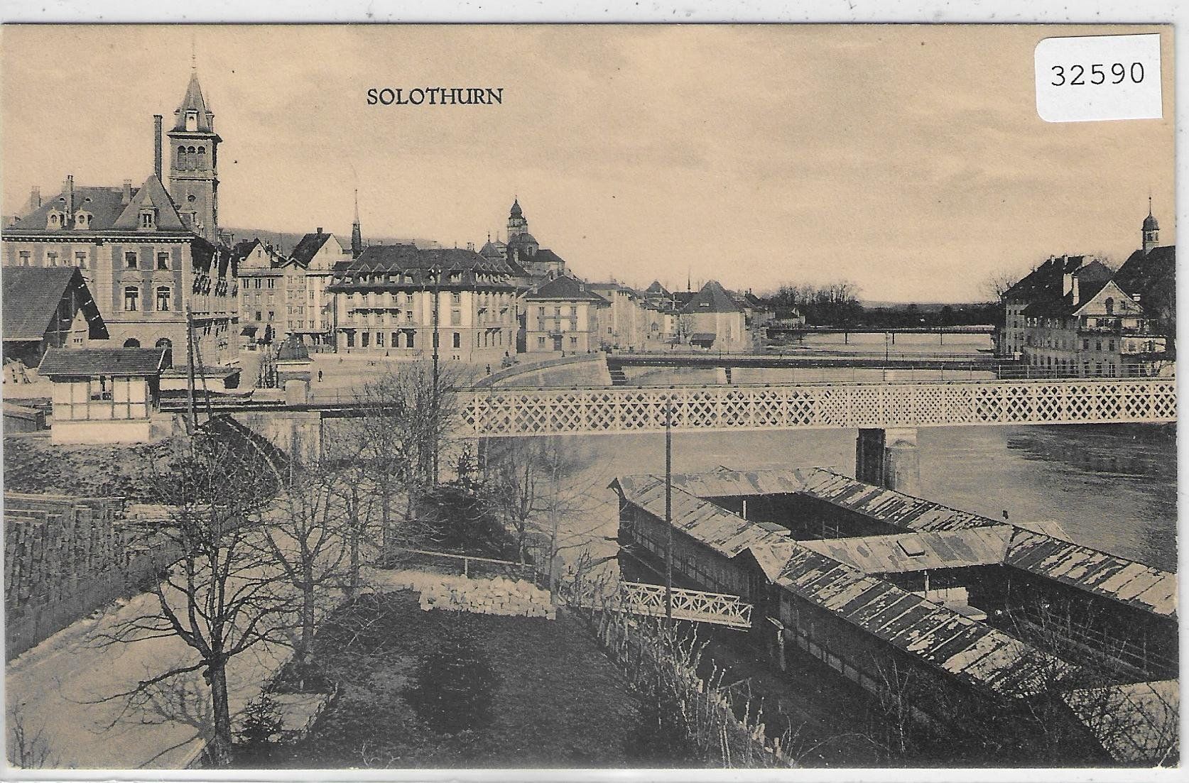 Cartoline postali: Solothurn - Badeanstalt – Usato da Ettingen venduto da Kartenplanet