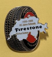 Firestone Pin 60 Jahre Schweiz Jubiläumsanstecker selten