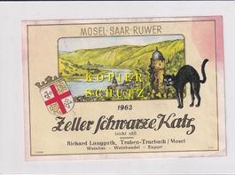 Etikette - Zeller schwarze Katz 1962 /bd