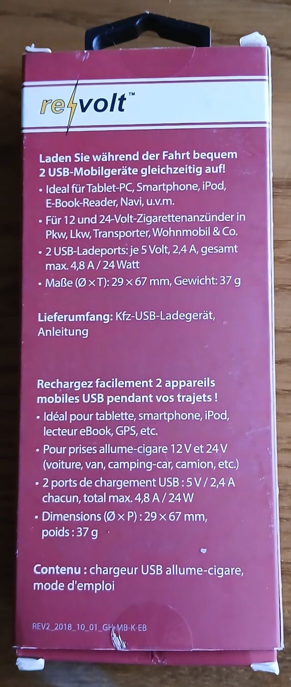 Caricabatterie: Kfz-USB-Ladegerät – Usato da Krauchthal venduto da mago371 1