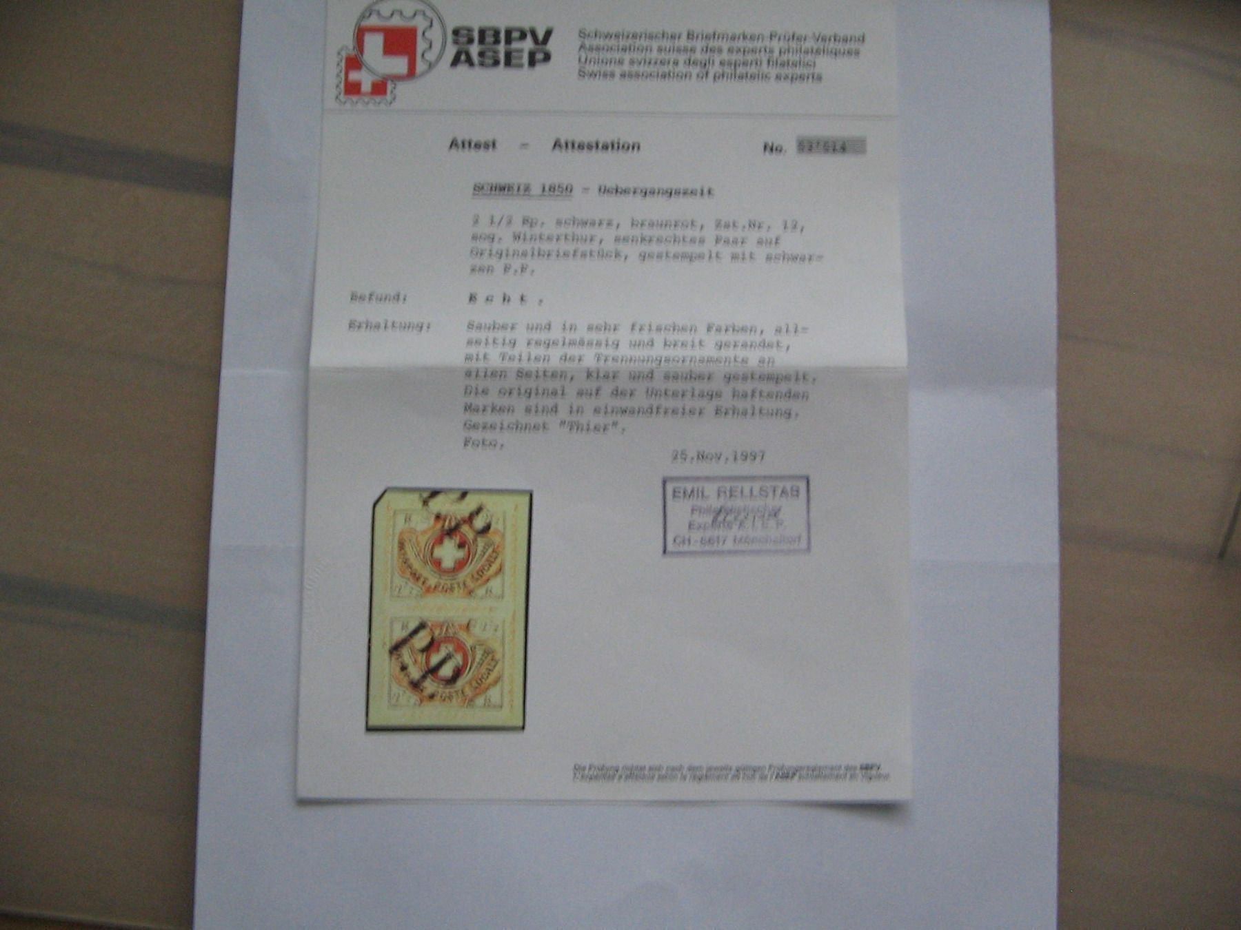 Alle Briefmarken: Ortspost Poste Locale 1850 Zumstein 12 – Gebraucht aus Pfyn von sagenruthe 4