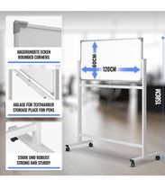 + Jago® Whiteboard Mobiles 120x60cm Magnettafel Magne
