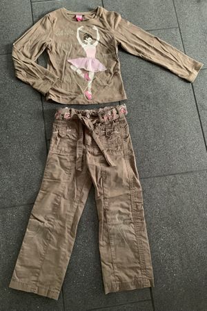 Süsse Thermohose mit Ballerina-T-Shirt, Gr. 116