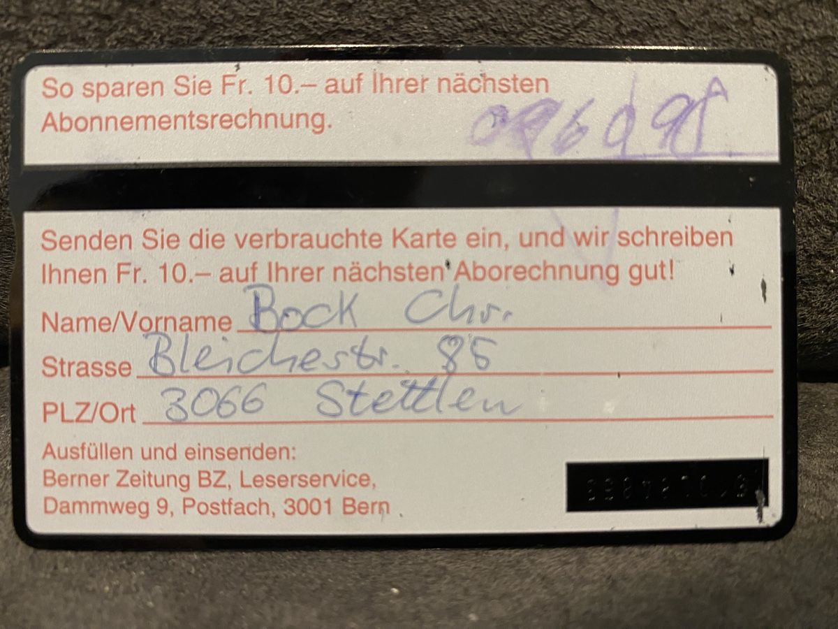 Telefon- & Taxkarten: P-taxcard – Gebraucht aus Lausanne von babacard10 1