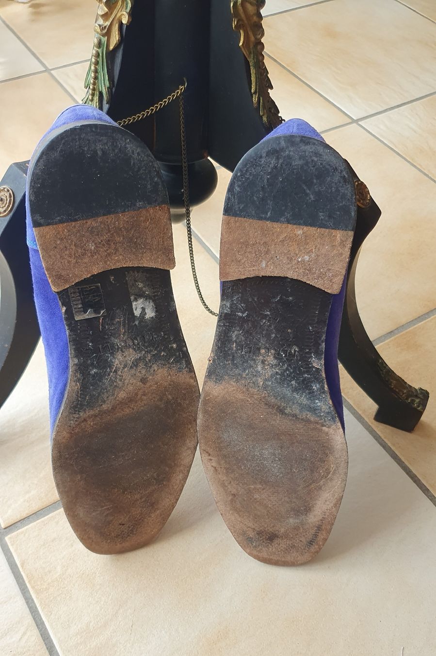 Herrenschuhe: Mocassins Tirelli velours navy 45 – Gebraucht aus Erde von zakleblanc 5