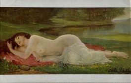 Künstler Karte, Frau, Akt, Nude