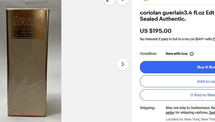 Guerlain Cura del viso: Guerlain Coriolan EdT 50ml Vintage – Usato da Collonges venduto da arashee 4