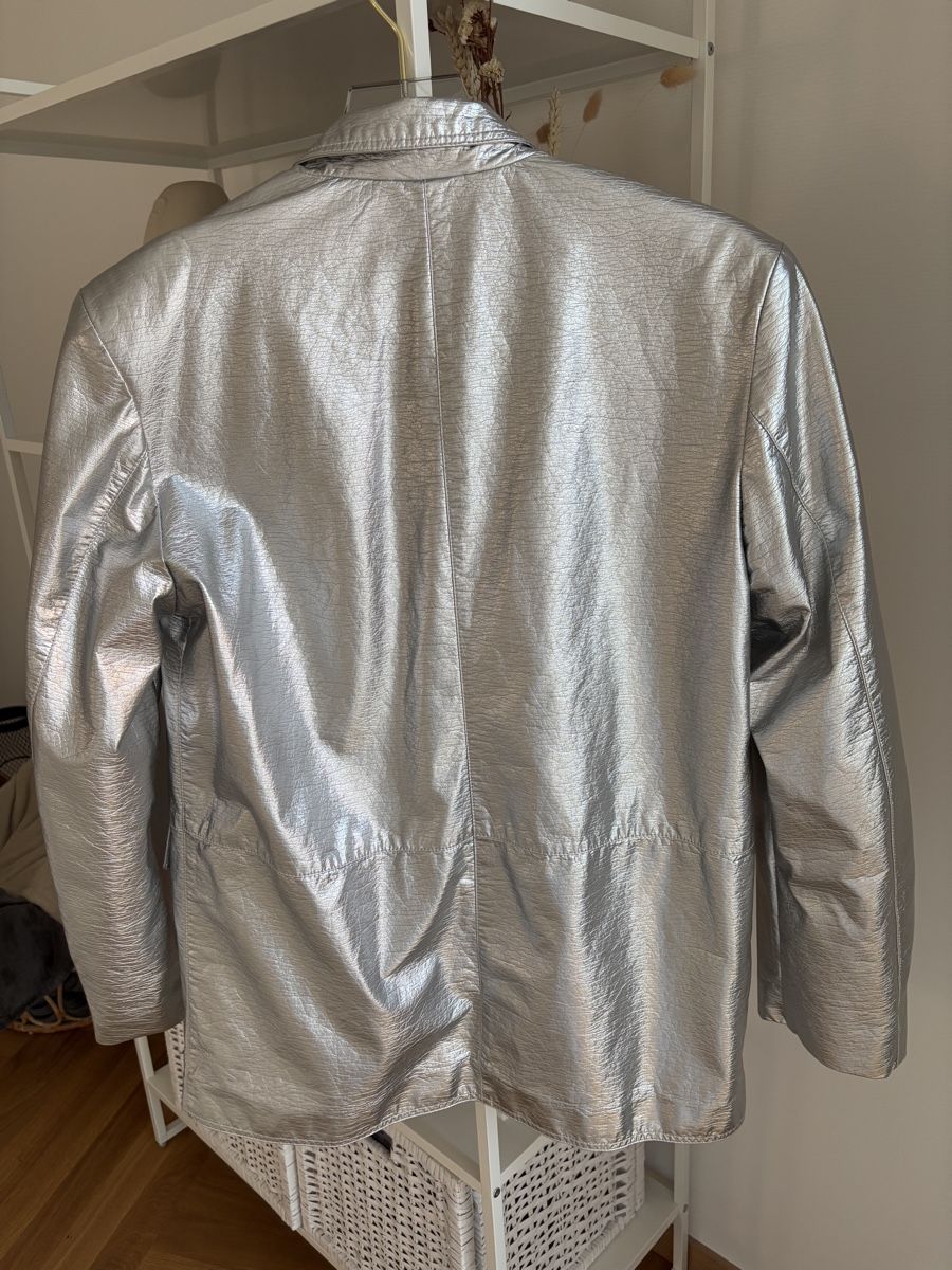 Giacche: Oversized Blazer Kunstleder silber – Usato da Zürich venduto da viv_nevi 6