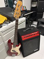 Bass Squier und Bass Stage 150 inklusive Zubehör