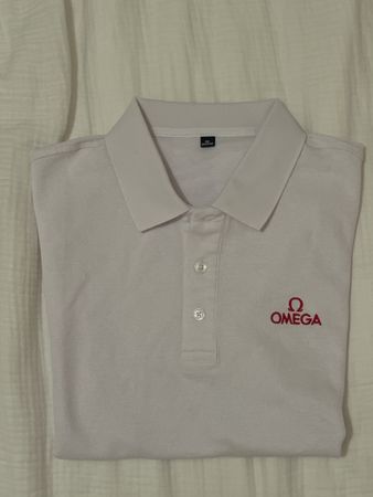 Polo Omega blanc, manches courtes, état neuf