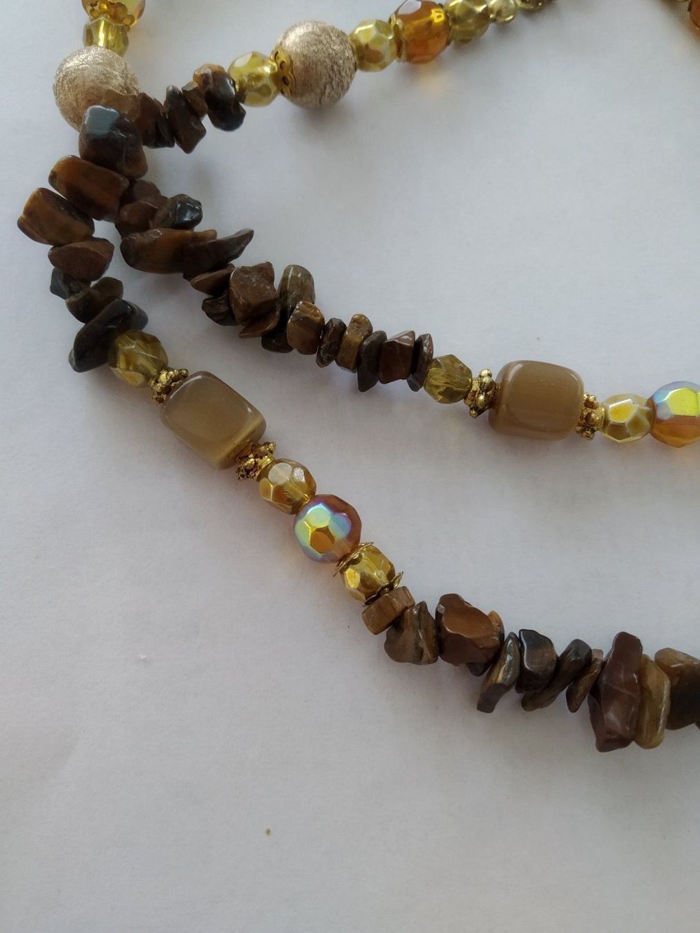 Catenine: Edelsteinkette Tigerauge – Nuovo e nell'imballaggio originale da Münchenbuchsee venduto da Cori1968 1