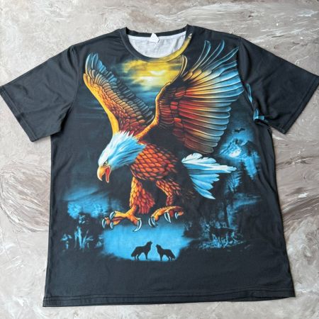 T-shirt graphique imprimé intégral Aigle & Loup