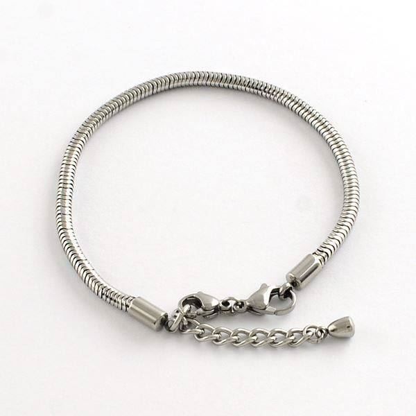 Bracciali & Braccialetti: Armband 19,5cm mit Karabiner Edelstahl – Nuovo (secondo la descrizione) da Alpnachstad venduto da perlengaby