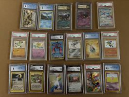Diverse Pokemon Slabs PSA/CGC, Deutsch/Englisch/Japanisch