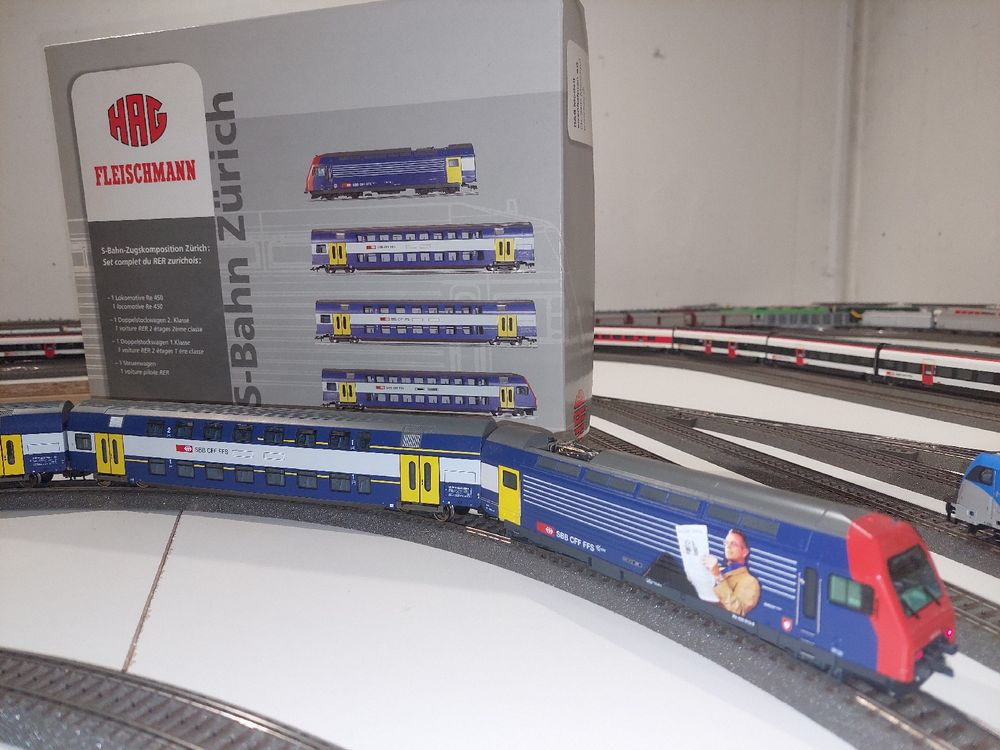 Re 450 HAG Fleischmann Zuerich 5-Bahn. (Gebraucht) in Corcelles-près ...