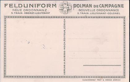 Ansichtskarten: Schweizer Armee, Felduniform Lieutenant du Train (2106) – Neu (gemäss Beschreibung) aus Grancy von gedev 1
