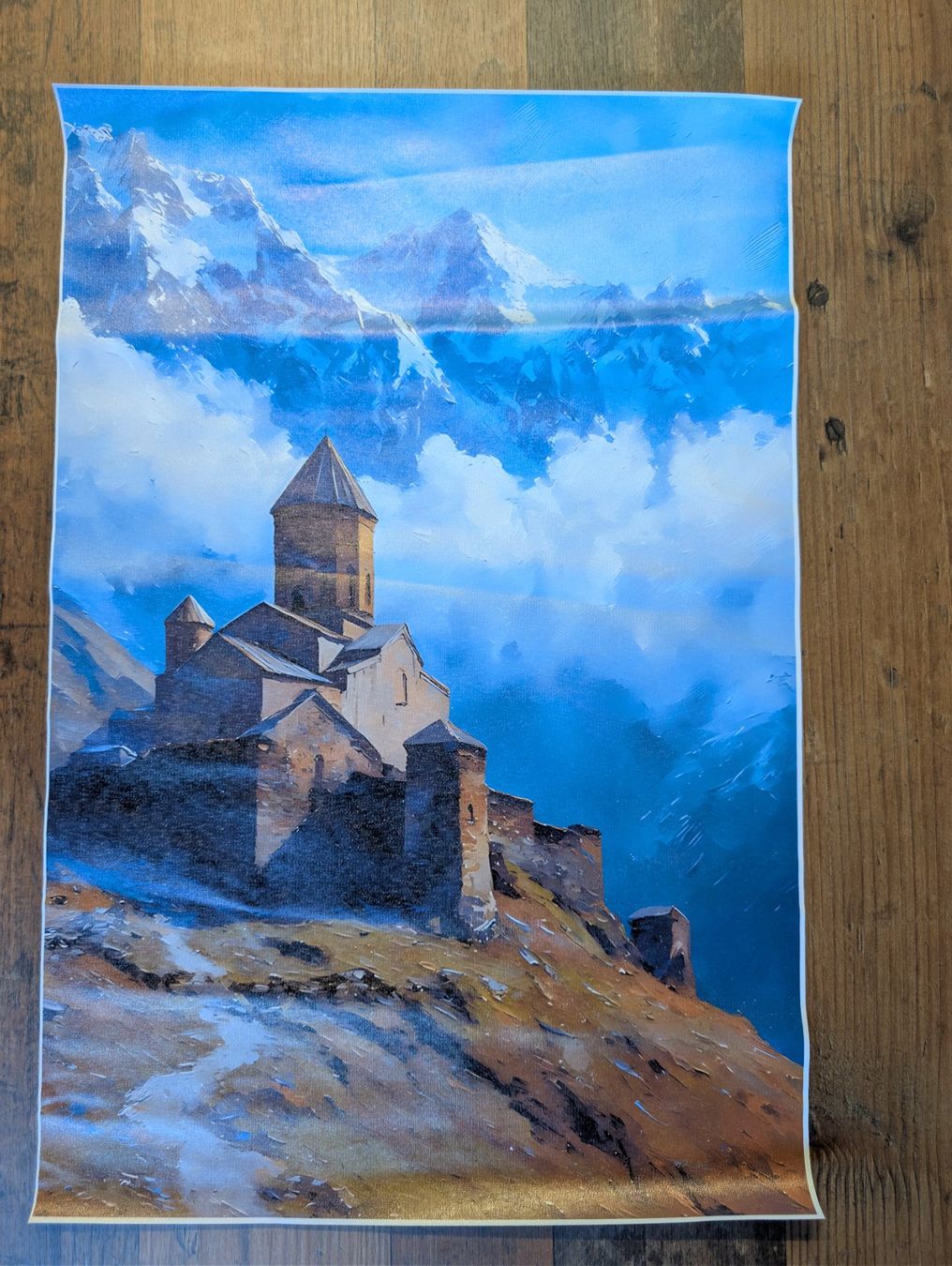Foto & Immagini: Poster Kaukasus Georgien Bergkloster – Usato da Neuenhof venduto da mlw_w98j