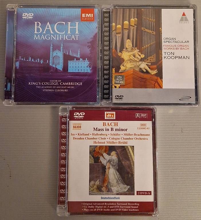 Tutti i DVDs: 3 DVD-Audio (Surround) J.S. Bach – Usato da Nürensdorf venduto da Jx3p
