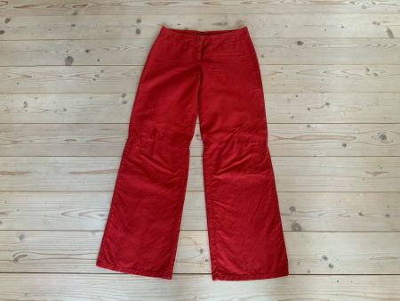 neue rote Sommerhose von Playlife (Baumwolle/Leinen; Gr. 36)