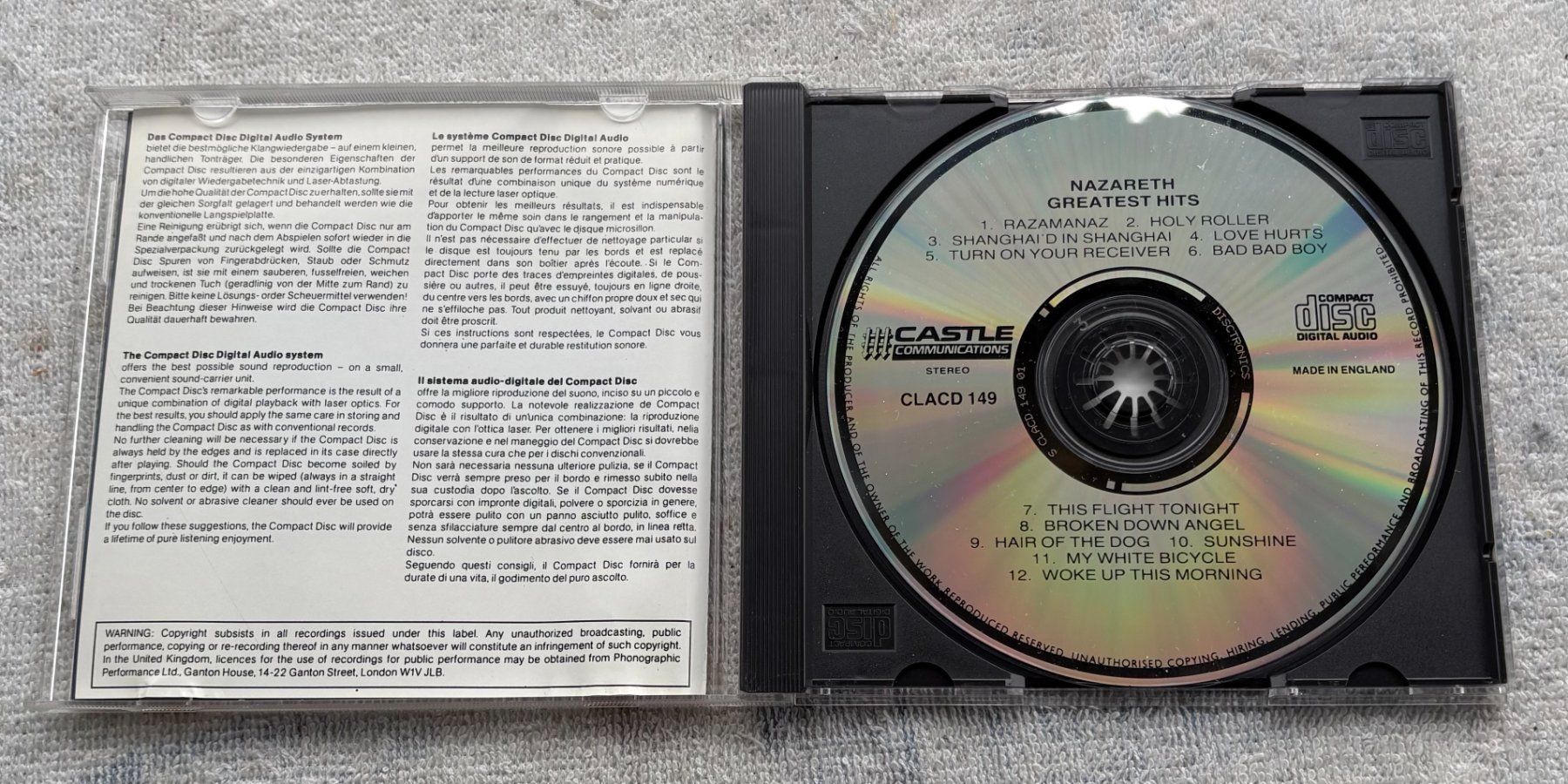 CD: NAZARETH – Usato da Ostermundigen venduto da wini63 2
