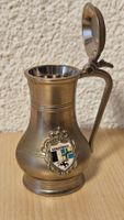 Zinn-Miniatur Kanne mit Klappdeckel / Kanton Graubünden