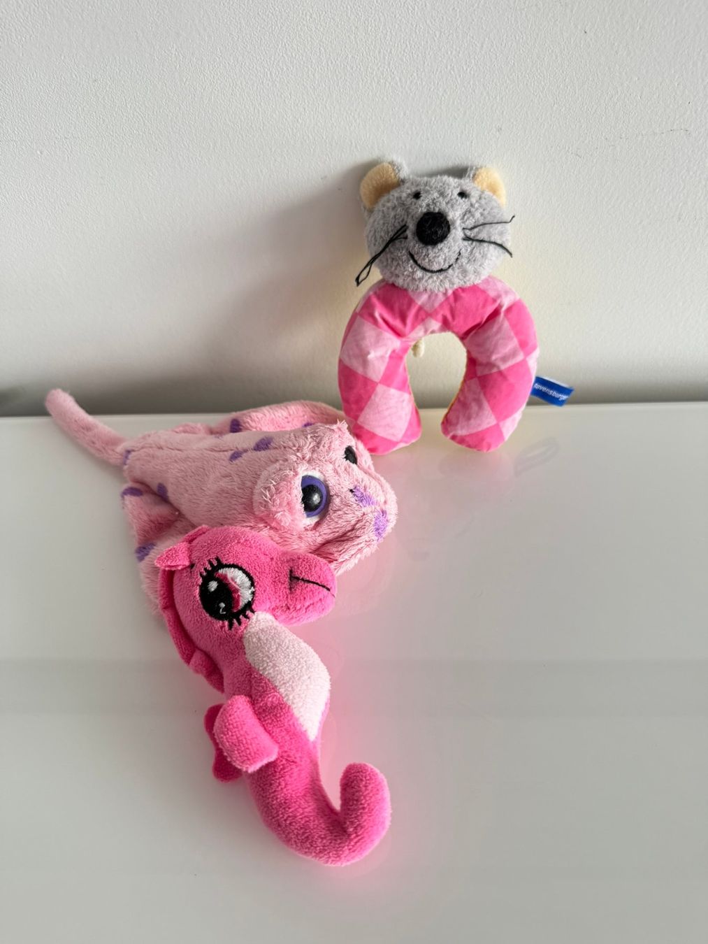 Giocattoli: 3 Baby Stofftierli: Seepferd, Rochen, Rasselmaus. Greifling – Usato da Uhwiesen venduto da mic_kd6g