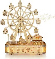 Hölzerne Mechanische 3D Puzzle Riesenrad mit Musik