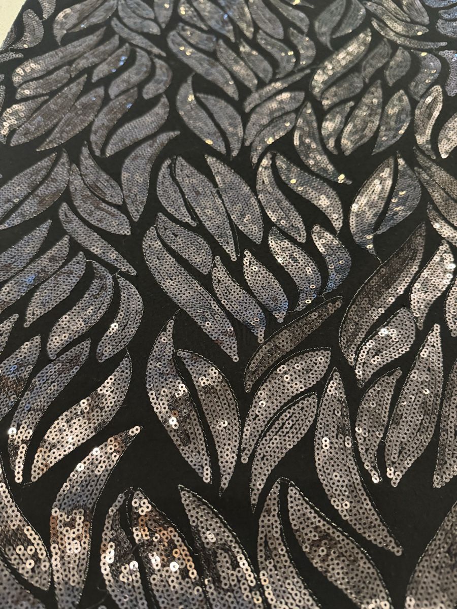 Zebra Kleider: Abito da sera Zebra L, monospalla, paillettes argento! – Gebraucht aus Grono von tes_6t5v 1