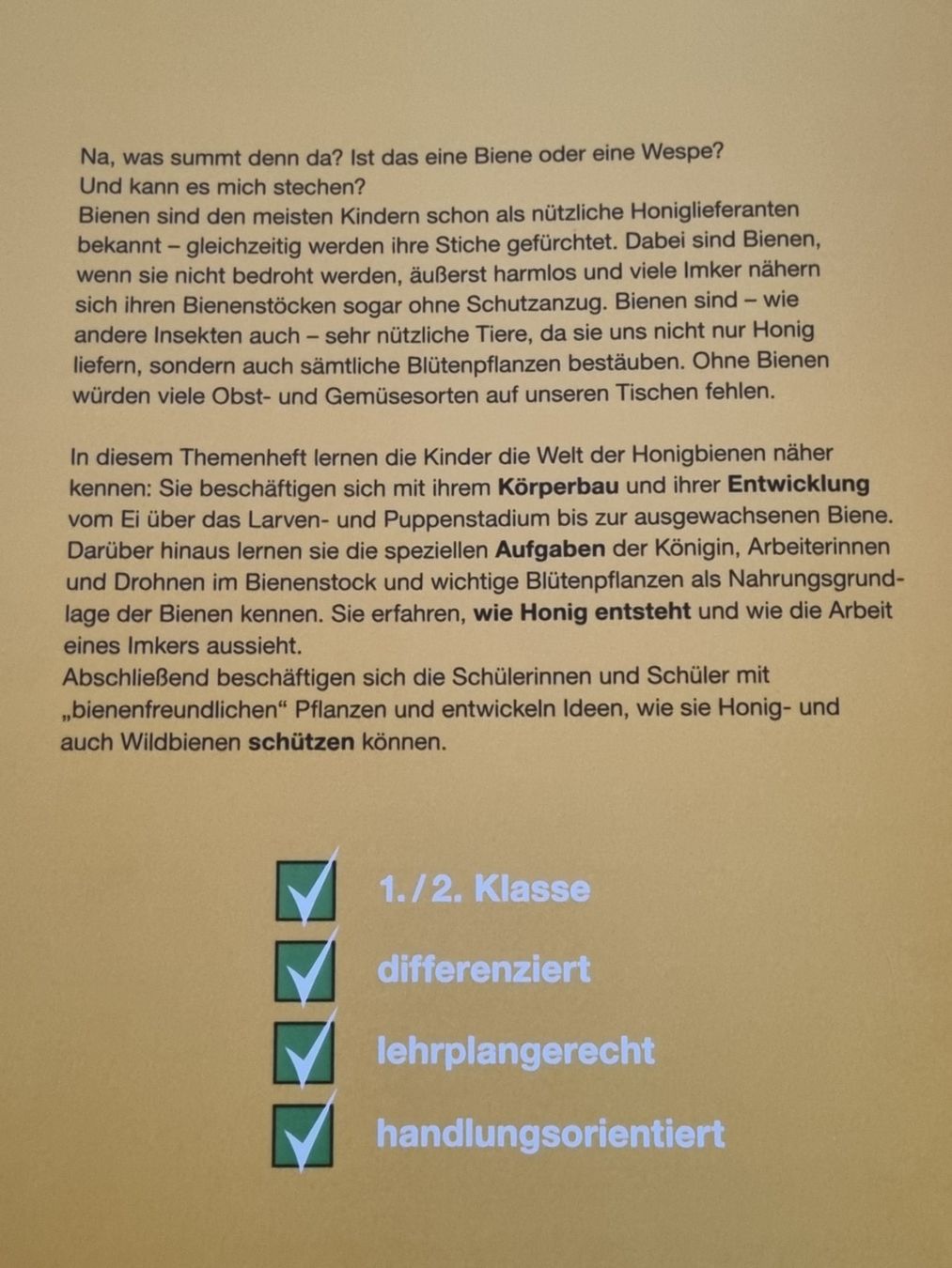 Riviste & Magazine: Themenheft Bienen 1./2. Klasse – Usato da Weite venduto da Nur63 8
