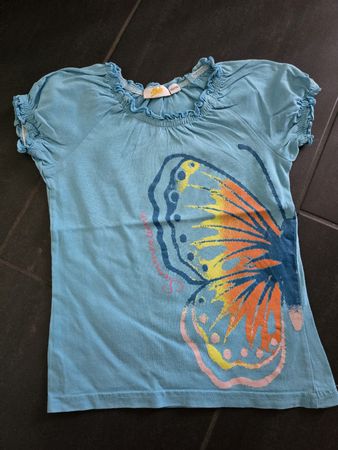 Mädchen T-Shirt Schmetterling Gr. 104-110