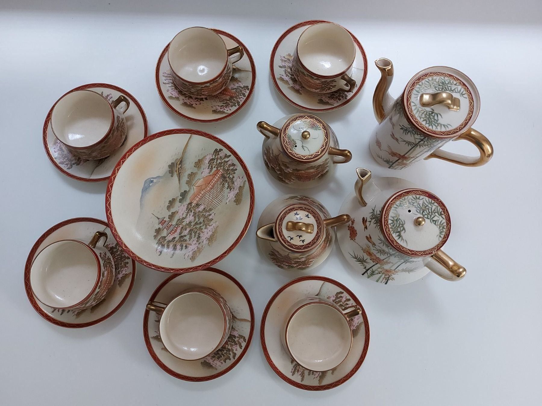 Set di piatti: Satsuma Service komplett Teeservice          /  PO  019  HS – Usato da Grenchen venduto da swiss.antiques