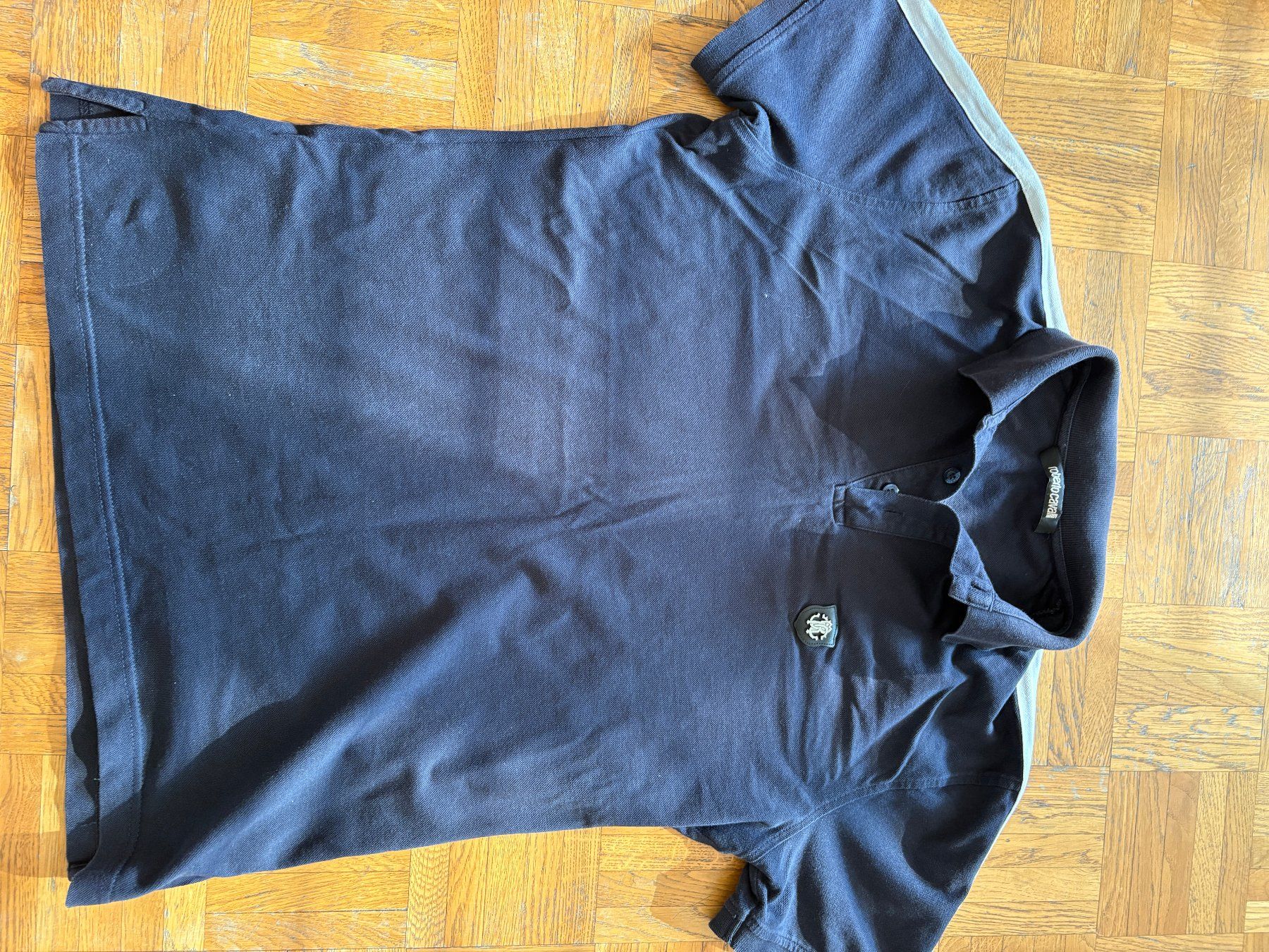 Roberto Cavalli Magliette Polo: Roberto Cavalli Navy Blue Polo Shirt – Usato da Gravesano venduto da ric_dime