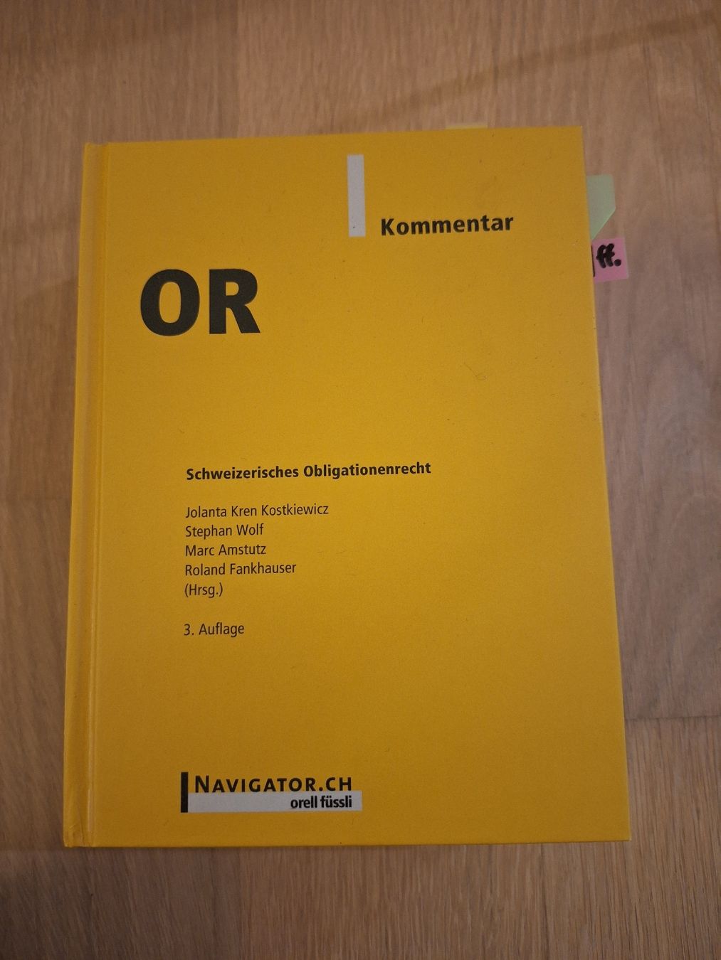 Bücher: OR Schweizerisches Obligationenrecht Kommentar 3. Aufl – Gebraucht aus Thalwil von ivi010