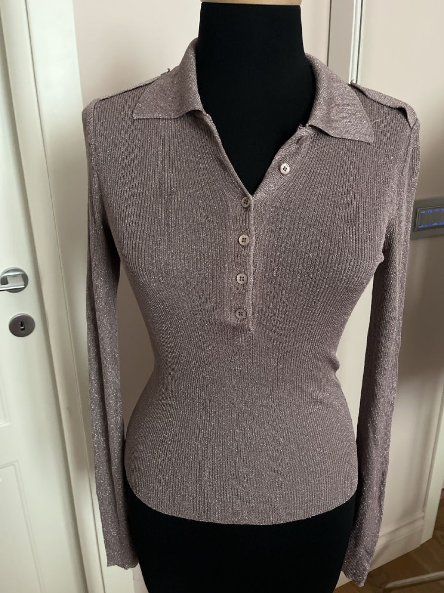 Max Mara Blusen: Max Mara pink lurex  polo  shirt – Gebraucht aus Rüschlikon von ant_5v7g